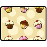Colorful cupcakes pattern Double Sided Fleece Blanket (Large) 