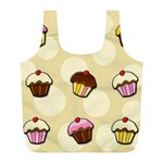 Colorful cupcakes pattern Full Print Recycle Bags (L) 