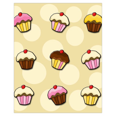 Colorful cupcakes pattern Drawstring Bag (Small) from ZippyPress Front