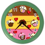 Love cupcakes Color Wall Clocks