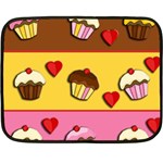 Love cupcakes Double Sided Fleece Blanket (Mini) 