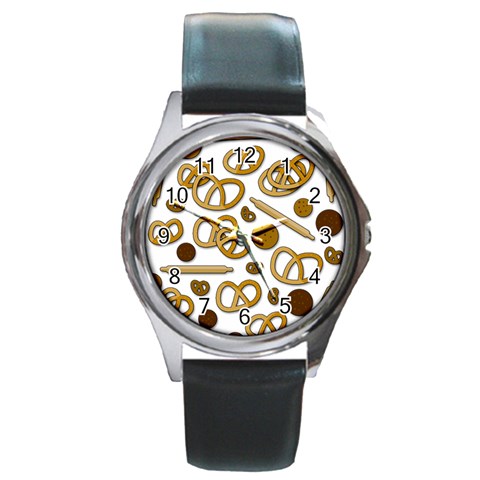 Bakery 3 Round Metal Watch from ZippyPress Front