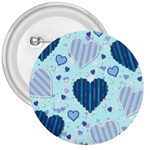 Light and Dark Blue Hearts 3  Buttons