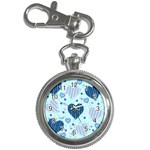 Light and Dark Blue Hearts Key Chain Watches