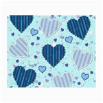 Light and Dark Blue Hearts Small Glasses Cloth (2-Side)