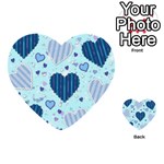 Light and Dark Blue Hearts Multi-purpose Cards (Heart) 