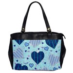 Light and Dark Blue Hearts Office Handbags