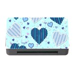 Light and Dark Blue Hearts Memory Card Reader with CF