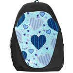 Light and Dark Blue Hearts Backpack Bag