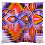 Crystal Star Dance, Abstract Purple Orange Standard Flano Cushion Case (Two Sides)