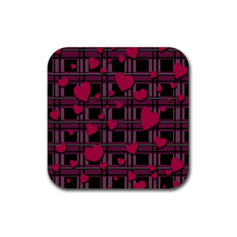 Harts pattern Rubber Coaster (Square)  from ZippyPress Front