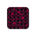 Harts pattern Rubber Square Coaster (4 pack) 