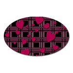 Harts pattern Oval Magnet