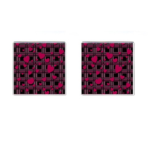 Harts pattern Cufflinks (Square) from ZippyPress Front(Pair)