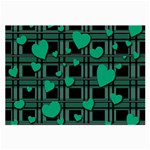 Green love Large Glasses Cloth (2-Side)