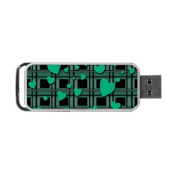 Green love Portable USB Flash (Two Sides) from ZippyPress Back