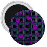 Purple love 3  Magnets