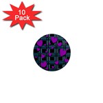 Purple love 1  Mini Magnet (10 pack) 