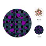 Purple love Playing Cards (Round) 