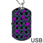 Purple love Dog Tag USB Flash (Two Sides) 