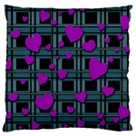 Purple love Large Cushion Case (Two Sides)