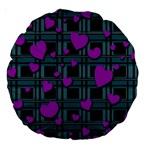 Purple love Large 18  Premium Round Cushions