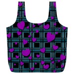 Purple love Full Print Recycle Bags (L) 