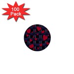 Decorative love 1  Mini Buttons (100 pack) 