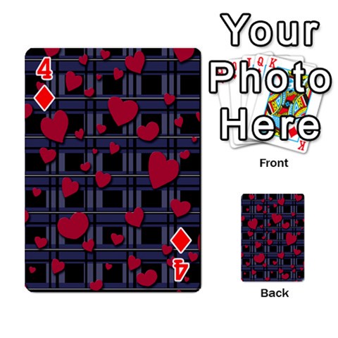 Decorative love Playing Cards 54 Designs  from ZippyPress Front - Diamond4