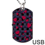 Decorative love Dog Tag USB Flash (Two Sides) 