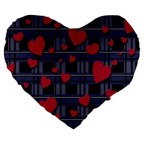 Decorative love Large 19  Premium Heart Shape Cushions from ZippyPress Front
