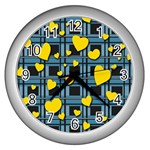 Love design Wall Clocks (Silver) 