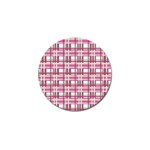 Pink plaid pattern Golf Ball Marker (4 pack)