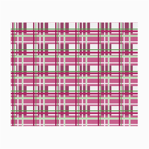 Pink plaid pattern Small Glasses Cloth (2 Front