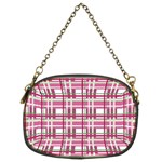 Pink plaid pattern Chain Purses (Two Sides) 