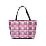 Pink plaid pattern Shoulder Handbags