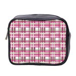 Pink plaid pattern Mini Toiletries Bag 2-Side