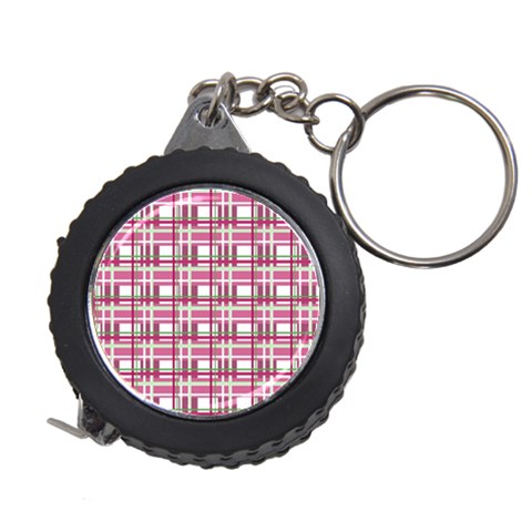 Pink plaid pattern Measuring Tapes from ZippyPress Front