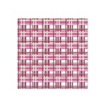 Pink plaid pattern Satin Bandana Scarf