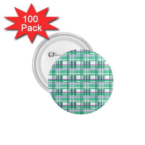 Green plaid pattern 1.75  Buttons (100 pack)  from ZippyPress Front