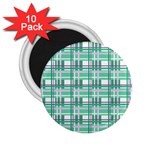 Green plaid pattern 2.25  Magnets (10 pack) 