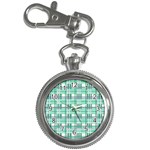 Green plaid pattern Key Chain Watches