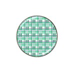 Green plaid pattern Hat Clip Ball Marker (10 pack)