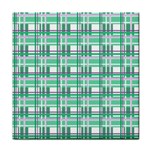 Green plaid pattern Face Towel