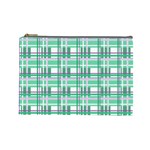 Green plaid pattern Cosmetic Bag (Large) 