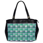 Green plaid pattern Office Handbags