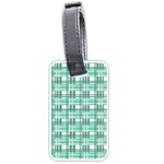 Green plaid pattern Luggage Tags (Two Sides)