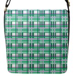 Green plaid pattern Flap Messenger Bag (S)