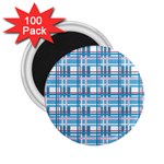 Blue plaid pattern 2.25  Magnets (100 pack) 