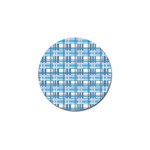 Blue plaid pattern Golf Ball Marker (10 pack)